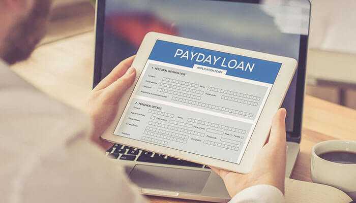 Same day loans Online application form displayed on tablet for same day loans approval with quick funding options