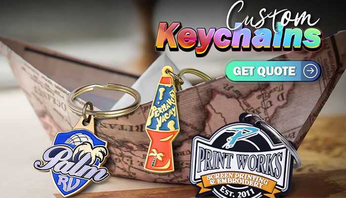 Crunchyroll activation - tycoonstory | tycoonstory media Colorful custom keychains placed on a decorative background promoting personalized keychain designs.
