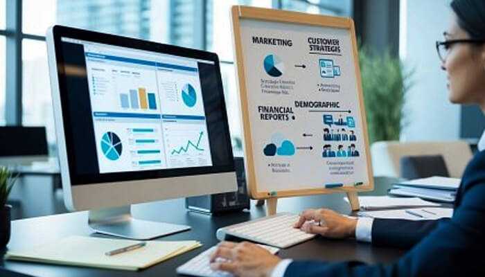 Managing payment methods - tycoonstory | tycoonstory media A businesswoman analyzing marketing and financial data on a computer, representing the strategic planning needed when starting an online casino.