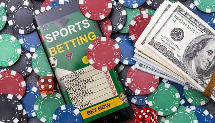 Available sports popular in india - tycoonstory | tycoonstory media Mobile sports betting interface surrounded by poker chips and dollar bills, highlighting multiple gaming options on khelo 24 bet.