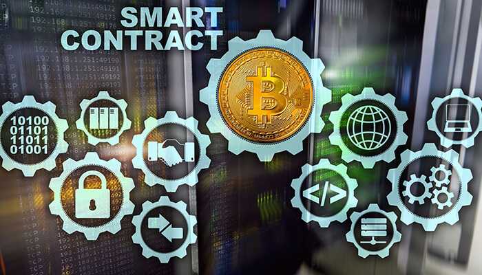 Benefits of smart contracts in cryptocurrency - tycoonstory | tycoonstory media Explanation of smart contracts in cryptocurrency with the bitcoin symbol as well as security, automation, and blockchain technology icons.
