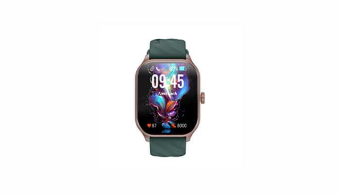 Smart watch with a sleek design, featuring a green strap and vibrant display showing time and health metrics, ideal for sports enthusiasts who prefer smart watches. Smart watches for the sports lover