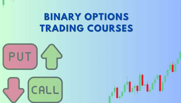 Binary options trading courses - tycoonstory | tycoonstory media Illustration of binary options trading courses with put and call icons, with a financial chart showing an uptrend.