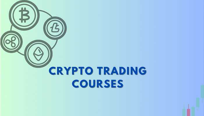 Crypto trading courses - tycoonstory | tycoonstory media Crypto trading courses: bitcoin, ethereum, ripple, and litecoin icons with a rising trend chart on a gradient background.