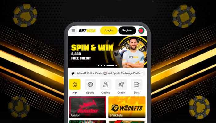 How to install the betvisa mobile app for casino gaming in bangladesh - tycoonstory | tycoonstory media Betvisa mobile casino app interface showcasing spin & win promotion, casino games, and sports betting options with a user-friendly layout on a smartphone screen.