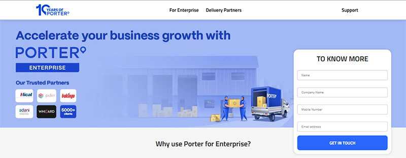 Porter - tycoonstory | tycoonstory media Porter enterprise services offering customized solutions on logistics and delivery with trusted partners.