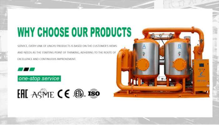 Desiccant dryers for air compressors from lingyu - tycoonstory | tycoonstory media Desiccant dryers for air compressors dual tank system in orange and silver with certifications eac asme ce etl iso and a focus on one stop customer oriented service