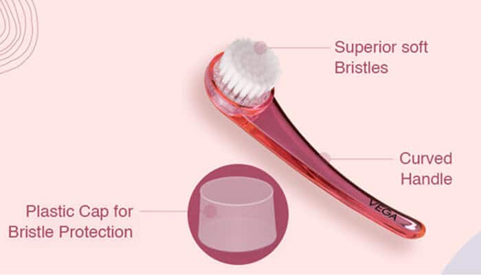 Good skincare routine - tycoonstory | tycoonstory media Vegah facial brush for women with soft bristles, curved handled with a plastic cap for the perfect grooming tips for women.