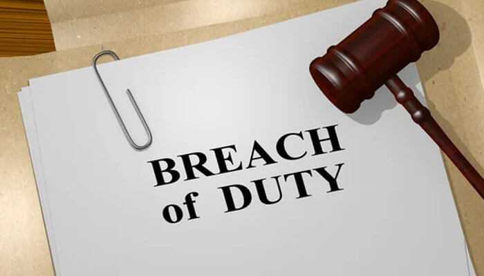 Breach of duty - tycoonstory | tycoonstory media A document titled breach of duty with a gavel beside it, symbolizing a truck accident claim.