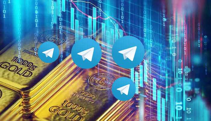 How telegram signals impact market trends - tycoonstory | tycoonstory media Gold bars with telegram icons and a digital stock market chart overlay, representing telegram gold forex signal channels.
