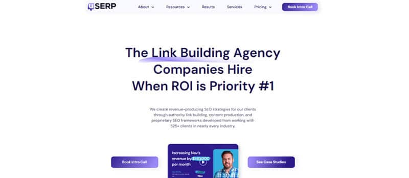 Userp - tycoonstory | tycoonstory media A website homepage for userp, a link-building agency, emphasizing roi-focused seo strategies with options to book a call or view case studies