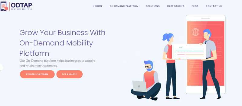 Homepage of an on-demand mobility platform, highlighting digital business solutions similar to those explored by Ahmed Abdullah.