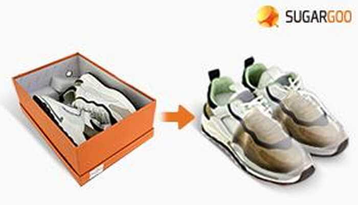 C3 | tycoonstory media Sugargoo’s value-added service showcasing shoes with custom packaging, a premium value added service that ensures products arrive in perfect condition.