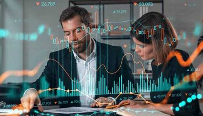 Energy | tycoonstory media Business professionals analyzing data and trends to manage energy market volatility, utilizing technology and insights to navigate price fluctuations.