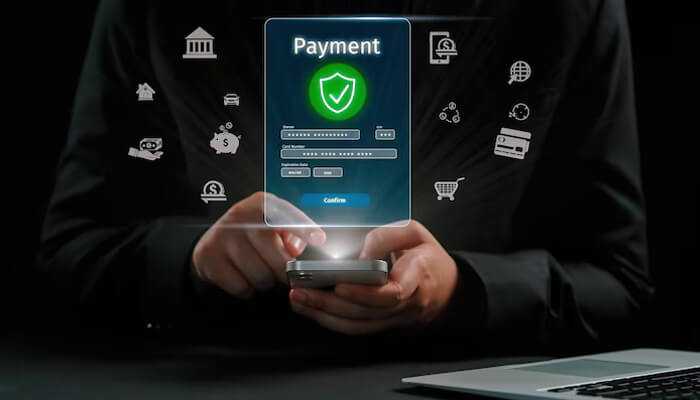 Prioritize user security and transparency | tycoonstory media A person making a secure payment through mobile, highlighting the importance of security and transparency in the digital entertainment industry.