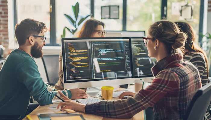 Custom software development companies 1 | tycoonstory media Professional team discussing project strategies at custom software development companies to deliver innovative software solutions for clients.