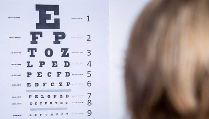 Early detection of vision problems | tycoonstory media A person views a traditional eye chart, highlighting the role of vision screening devices in enhancing early detection and eye care accuracy.