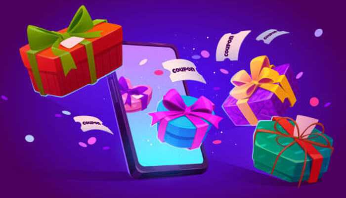 Attractive bonuses and promotions to enhance your play | tycoonstory media Exciting online shopping experience with gifts and coupons floating around a mobile phone, highlighting offers and discounts from mostbet pakistan.