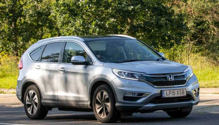 Best family suvs Silver honda cr-v parked on a suburban road, representing one of the best family suvs known for comfort, reliability, and efficiency.