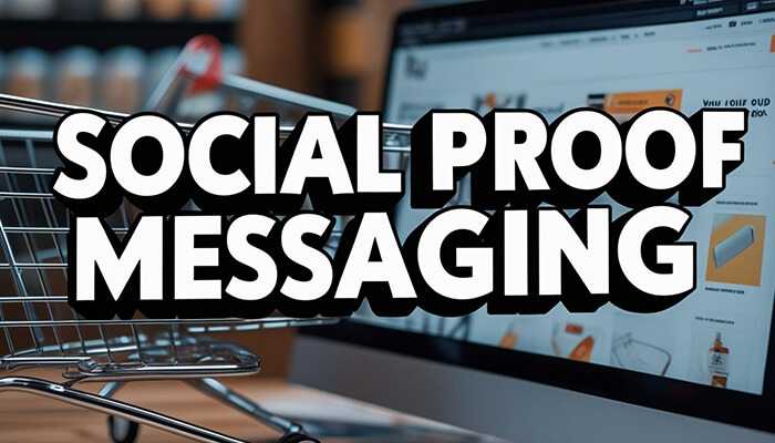 Social proof messaging | tycoonstory media An online shopping cart and a computer screen with social proof messaging text, highlighting the influence of social proof messaging on e-commerce sales