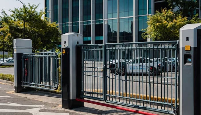 Automatic swing gates - tycoonstory | tycoonstory media Automatic swing gate installed at business premises entrance ensuring security and controlled access.