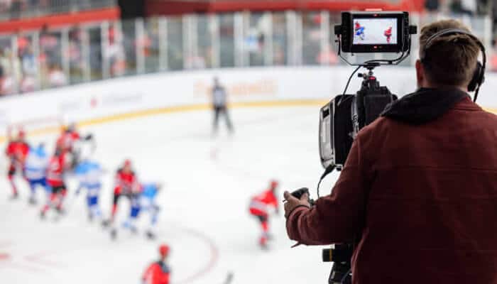 How does streameast live monitor performance during live events | tycoonstory media Streameast live sports streaming captured by a professional cameraman filming an ice hockey match