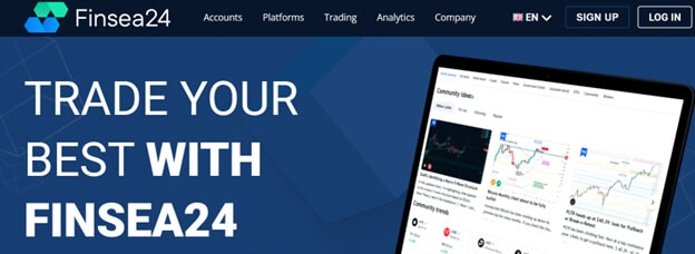 Finsea24 review | tycoonstory media Finsea24 trading platform interface showcasing market charts and tools, commonly featured in finsea24 reviews for forex traders.