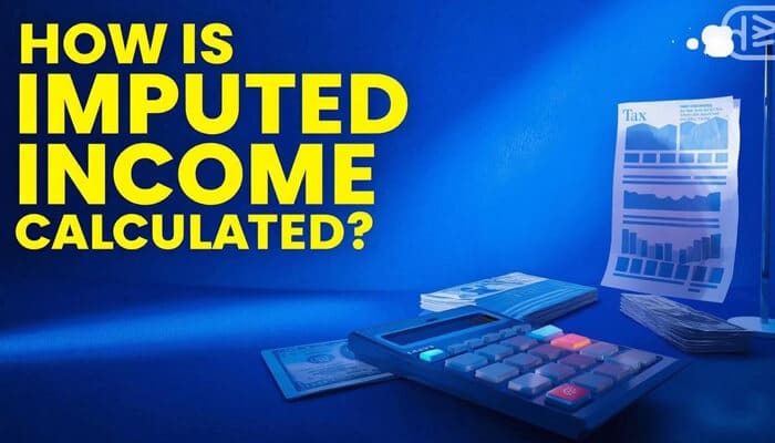 How is imputed income calculated | tycoonstory media Graphic showing a calculator, cash, and tax documents with the headline “how is imputed income calculated? ” illustrating financial planning and tax calculations related to imputed income.