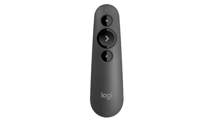 Logi | tycoonstory media A close-up of the best wireless presentation clickers, designed for seamless control during presentations, offering easy navigation and enhancing the presenter’s experience.