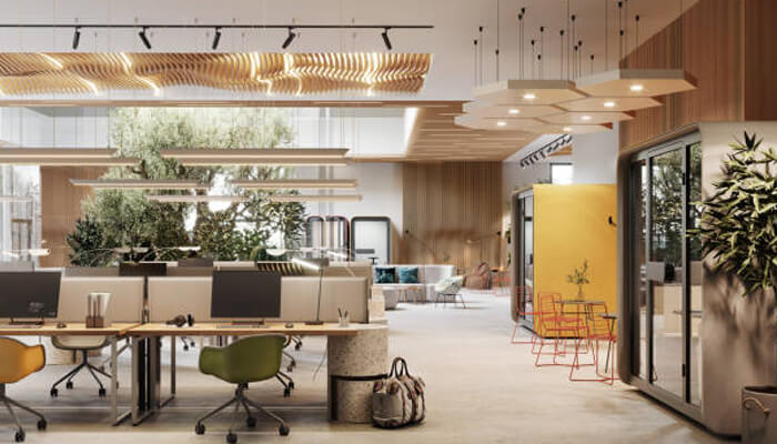 Strategize with furniture | tycoonstory media A modern office space with ergonomic furniture and an open layout, designed to optimize workflow and enhance small business operations for better productivity and collaboration.