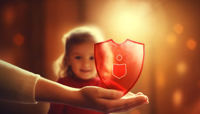 Why legal guidance matters in divorce proceedings | tycoonstory media A hand holding a symbolic shield, representing protection, with a young child in the background. This illustrates the importance of safeguarding loved ones during divorce proceedings.