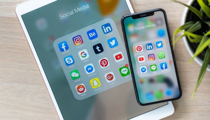 Social media apps | tycoonstory media Social media apps on tablet and phone showing digital marketing channels for rental properties promotion and property listings.