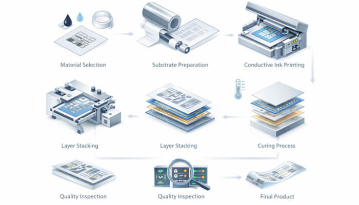 Printed electronics manufacturing process from materials to final product | tycoonstory media Printed electronics manufacturing process from materials to final product