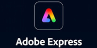 Adobe express | tycoonstory media Adobe express logo on a dark background with a colorful a icon and the text ‘adobe express’