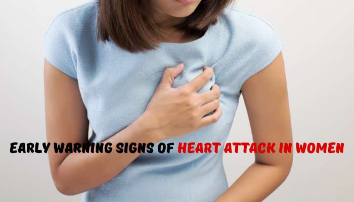 Am i having a heart attack female quiz 1 | tycoonstory media Woman experiencing chest discomfort in an am i having a heart attack female quiz awareness image about early heart attack symptoms in women.