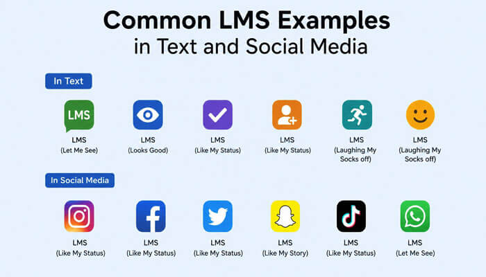 Common lms examples in text and social media - tycoonstory | tycoonstory media Lms meaning text examples showing lms uses in text messages and popular social media platforms.