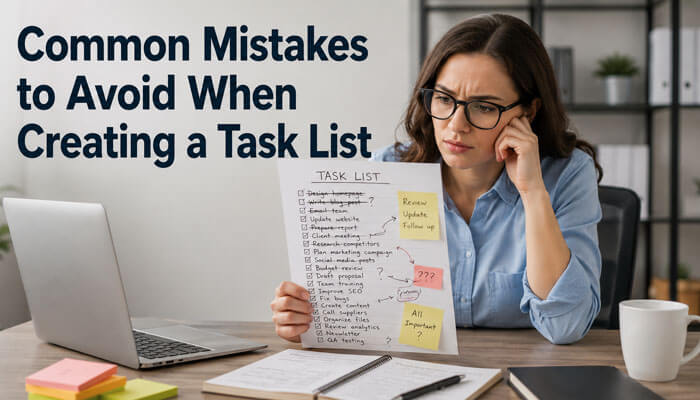 Common mistakes to avoid when creating a task list- tycoonstory | tycoonstory media Common mistakes to avoid when you explain the process of creating an effective list of tasks to accomplish a goal.