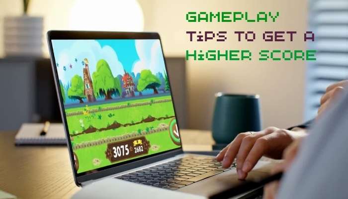 Gameplay tips to get a higher score | tycoonstory media Player using a laptop to play garden gnomes google doodle while learning gameplay tips for higher scores.