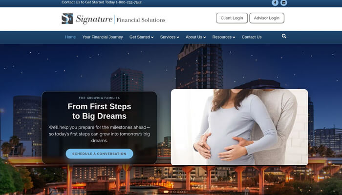 Signature financial solutions fort lauderdale advisor website screenshot. | tycoonstory media Signature financial solutions fort lauderdale advisor website screenshot.