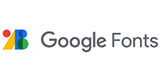 Google fonts | tycoonstory media Google fonts logo with a colorful geometric symbol to the left of the text 'google fonts'.