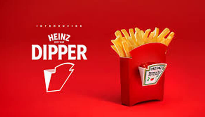 Heinz – viral food campaigns | tycoonstory media Heinz dipper product launch campaign featuring french fries packaging and highlighting one of the most successful pr campaigns in the food and beverage industry.