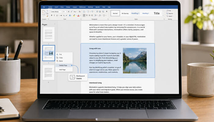 How to delete a page in word that has text or images - tycoonstory | tycoonstory media How to delete a page in word using delete page option and navigation pane in microsoft word