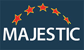Majestic | tycoonstory media Majestic logo: seven red stars arc above the white word majestic on a dark blue background.