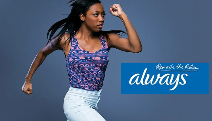 Always – like a girl | tycoonstory media Always – like a girl campaign featuring a young woman running confidently, illustrating successful pr campaigns that empower and challenge gender stereotypes.