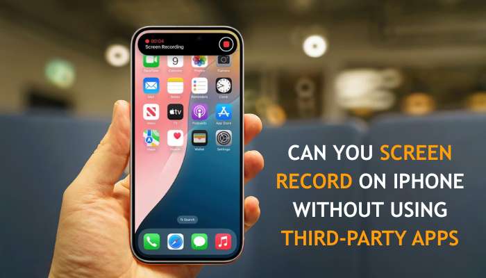 Screen record on iphone 1 | tycoonstory media Iphone displaying active screen recording mode as part of a tutorial explaining how to screen record on iphone without additional apps.