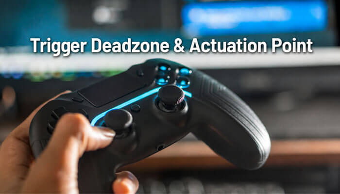 Trigger deadzone & actuation point - tycoonstory | tycoonstory media Controller special settings uggcontroman gaming controller showing trigger deadzone and actuation point customization for faster response time, precision aiming, and competitive gameplay optimization.