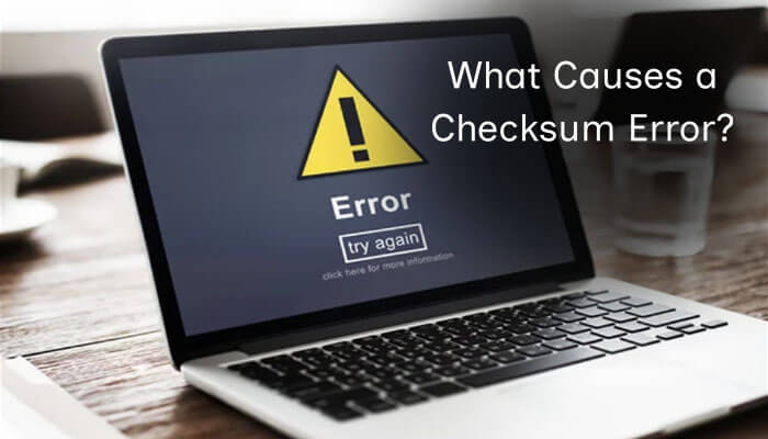What causes a checksum error? - tycoonstory | tycoonstory media Laptop screen displaying a warning for what causes a checksum error? Highlighting an error message – guide to understanding checksum errors, their causes, and how to resolve them