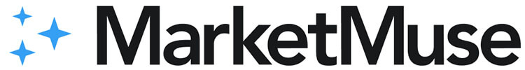 Marketmuse - best for topical authority planning across a long-form editorial calendar - tycoonstory | tycoonstory media Marketmuse logo with blue star-like sparkles on the left