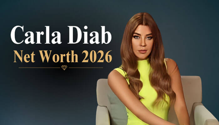 Carla diab net worth 2026 the million story - tycoonstory | tycoonstory media Carla diab net worth 2026 visual: professional portrait of carla diab seated in studio chair with headline text highlighting her estimated million net worth, financial success, earnings and wealth overview