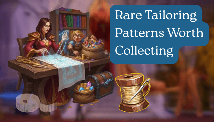 Classic wow tailoring guide - tycoonstory | tycoonstory media Classic wow tailoring guide illustrating a mage and assistant reviewing rare crafting materials and enchanted textile patterns, emphasizing collectible recipes and profession progression within the classic wow tailoring guide system.